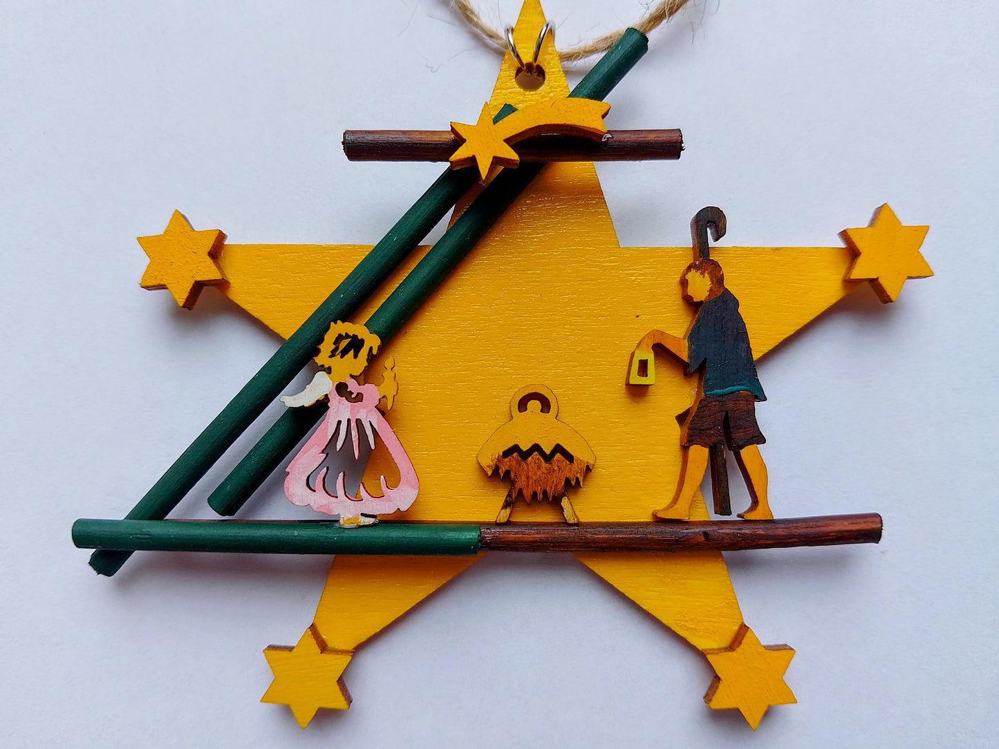 Weihnachtsstern mit Hirten zu Christi Geburt