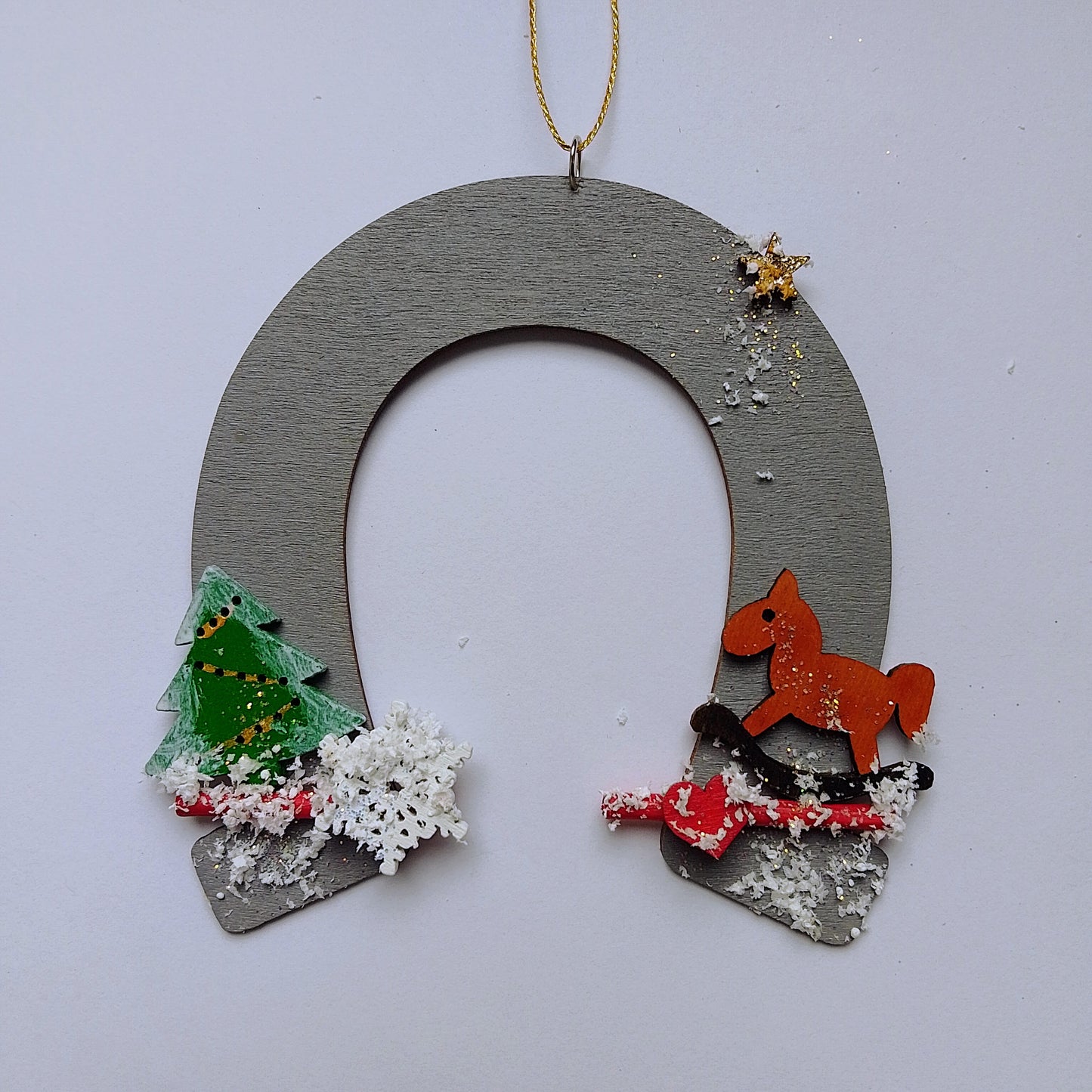 Hufeisen mit Weihnachtsmotiven