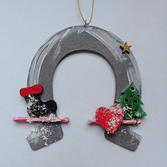 Hufeisen mit Weihnachtsmotiven