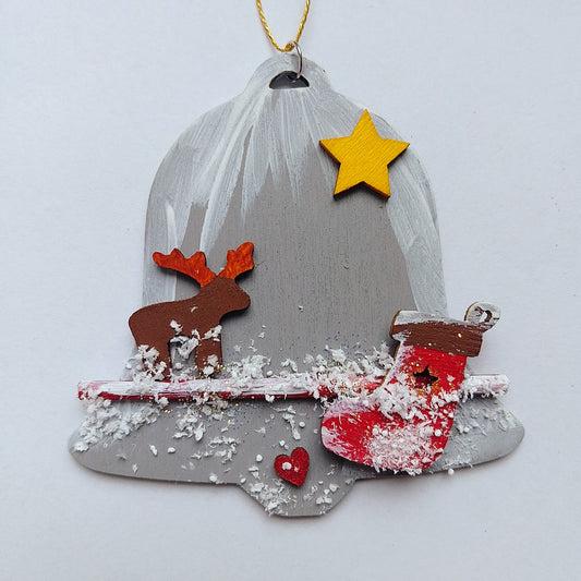 Weihnachtsglocke mit Schneeeffekt
