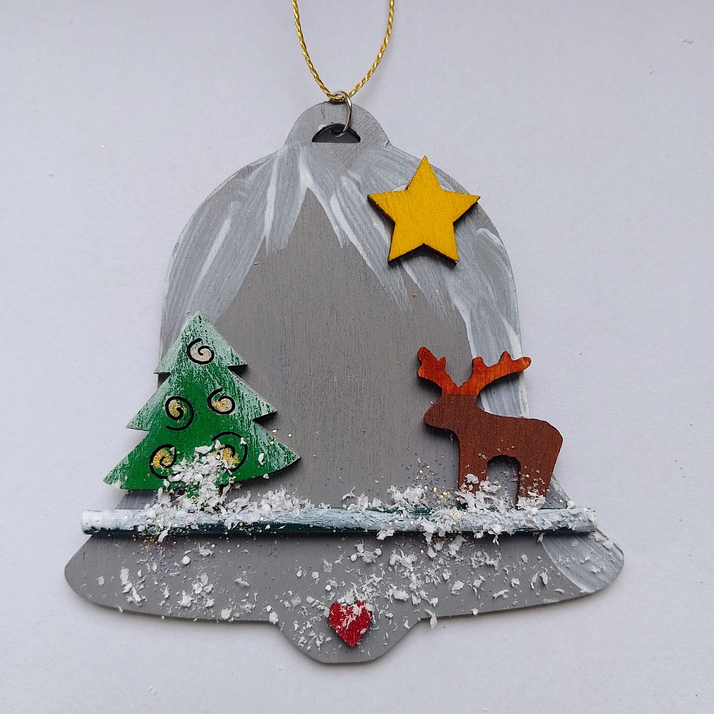 Weihnachtsglocke mit Schneeeffekt