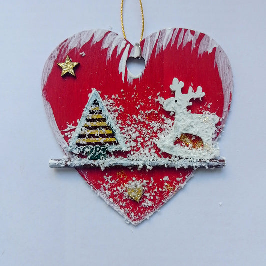 Rotes Weihnachtsherz