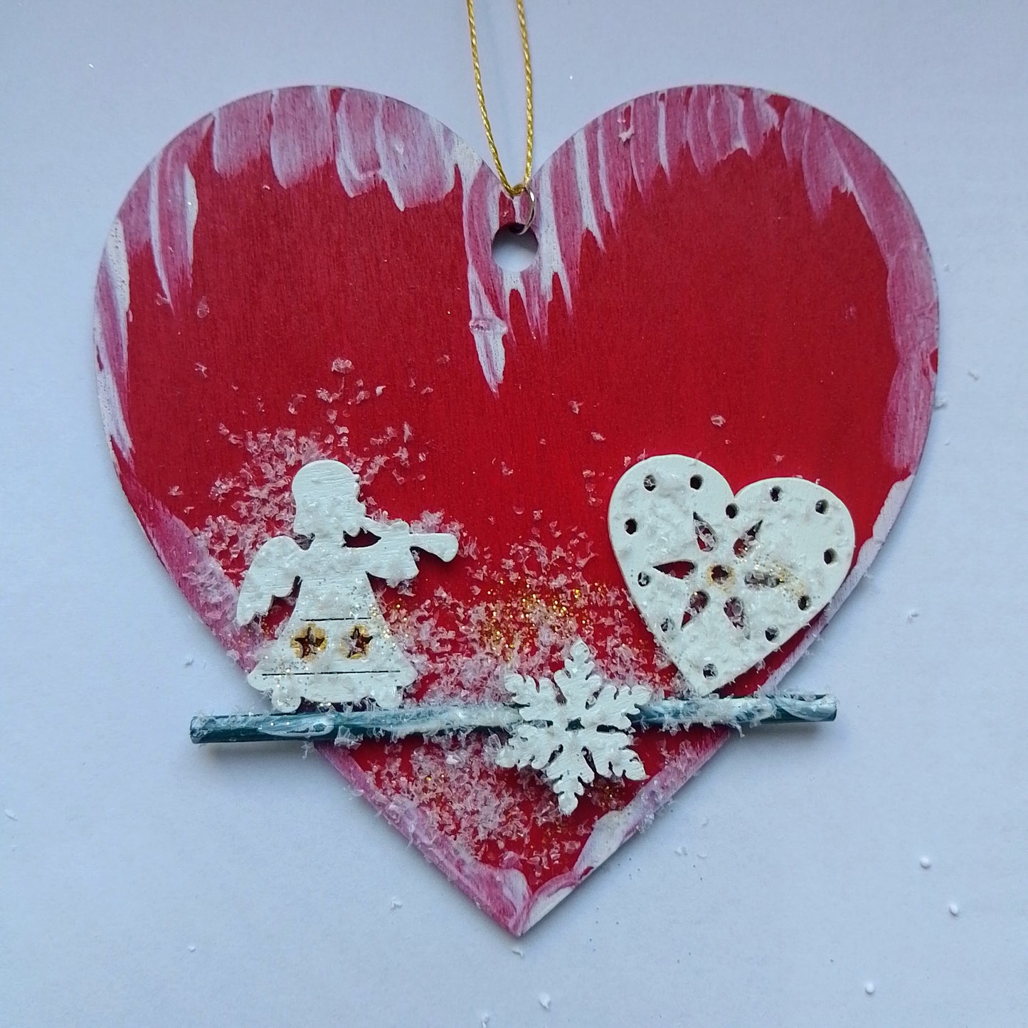 Herz mit Weihnachtsmotiven