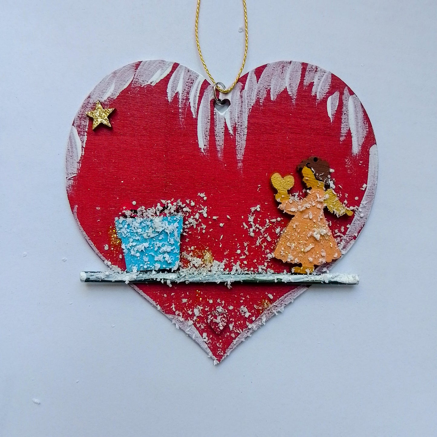 Herz mit Weihnachtsmotiven