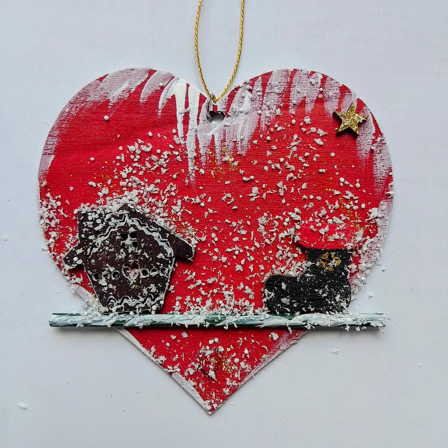 Herz mit Weihnachtsmotiven