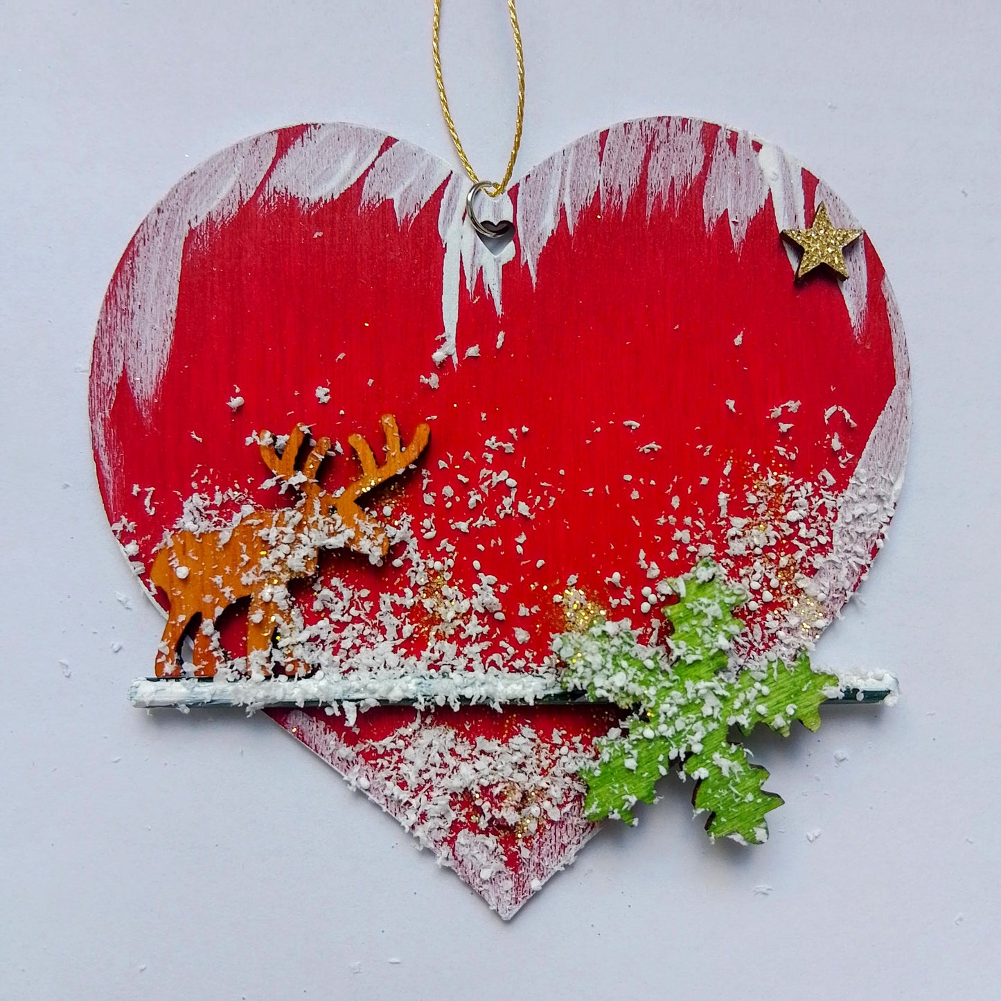 Herz mit Weihnachtsmotiven