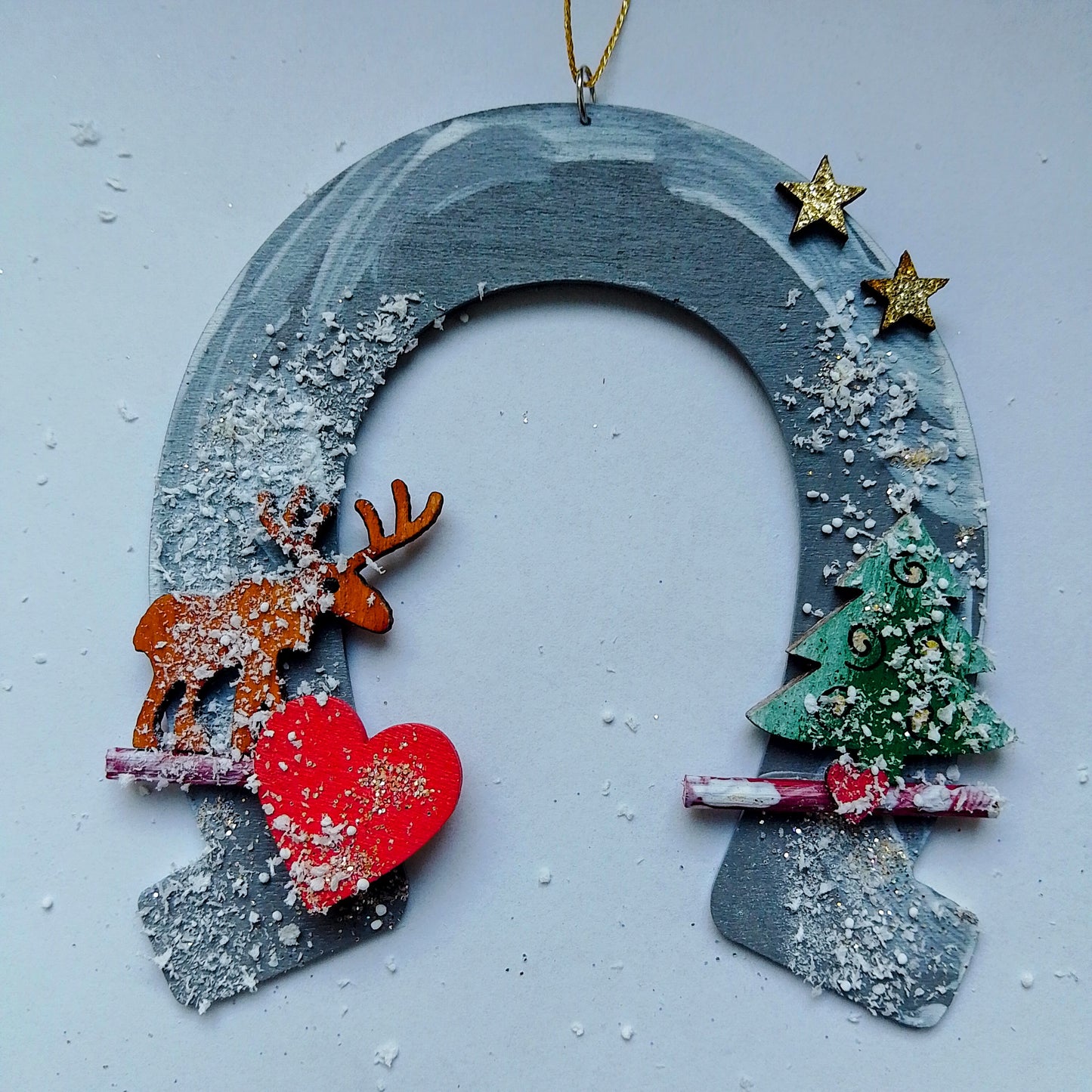 Hufeisen mit Weihnachtsmotiven