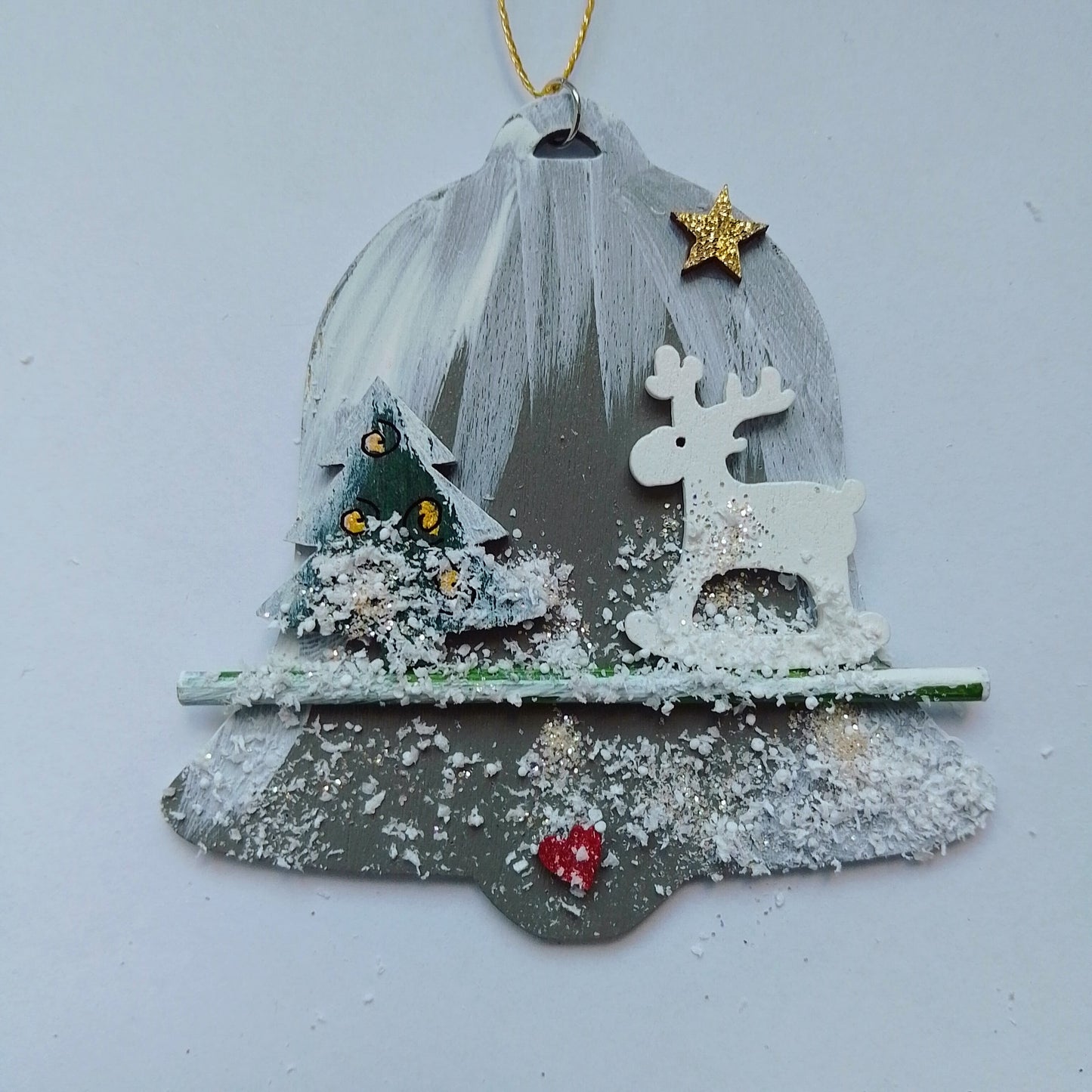 Weihnachtsglocke mit Schneeeffekt