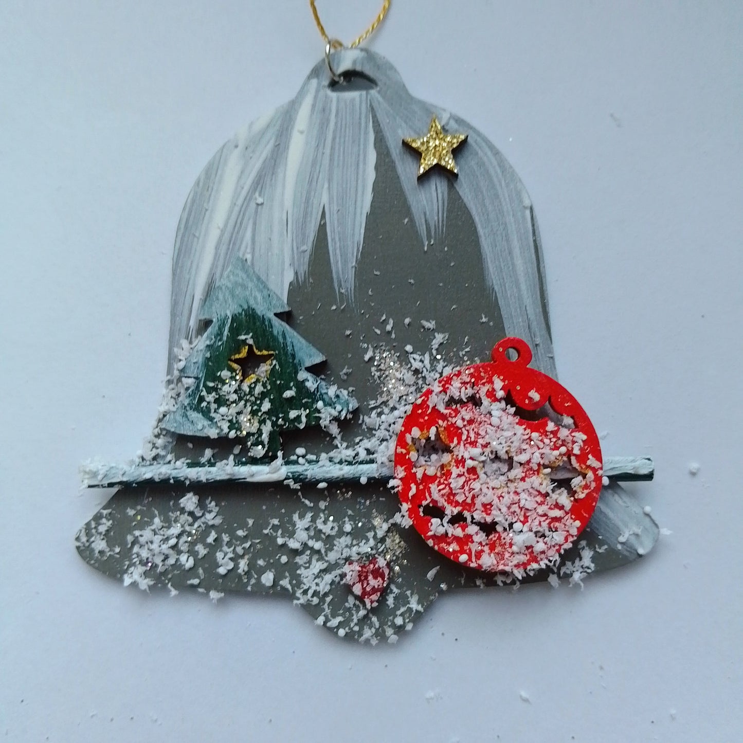 Weihnachtsglocke mit Schneeeffekt