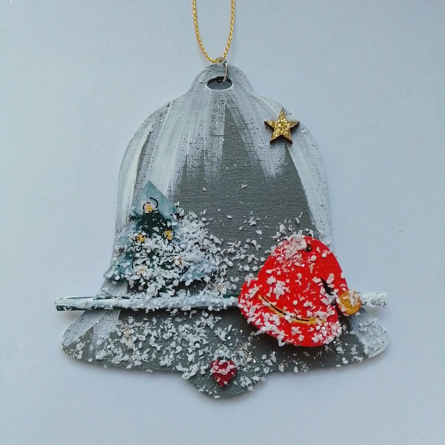 Weihnachtsglocke mit Schneeeffekt
