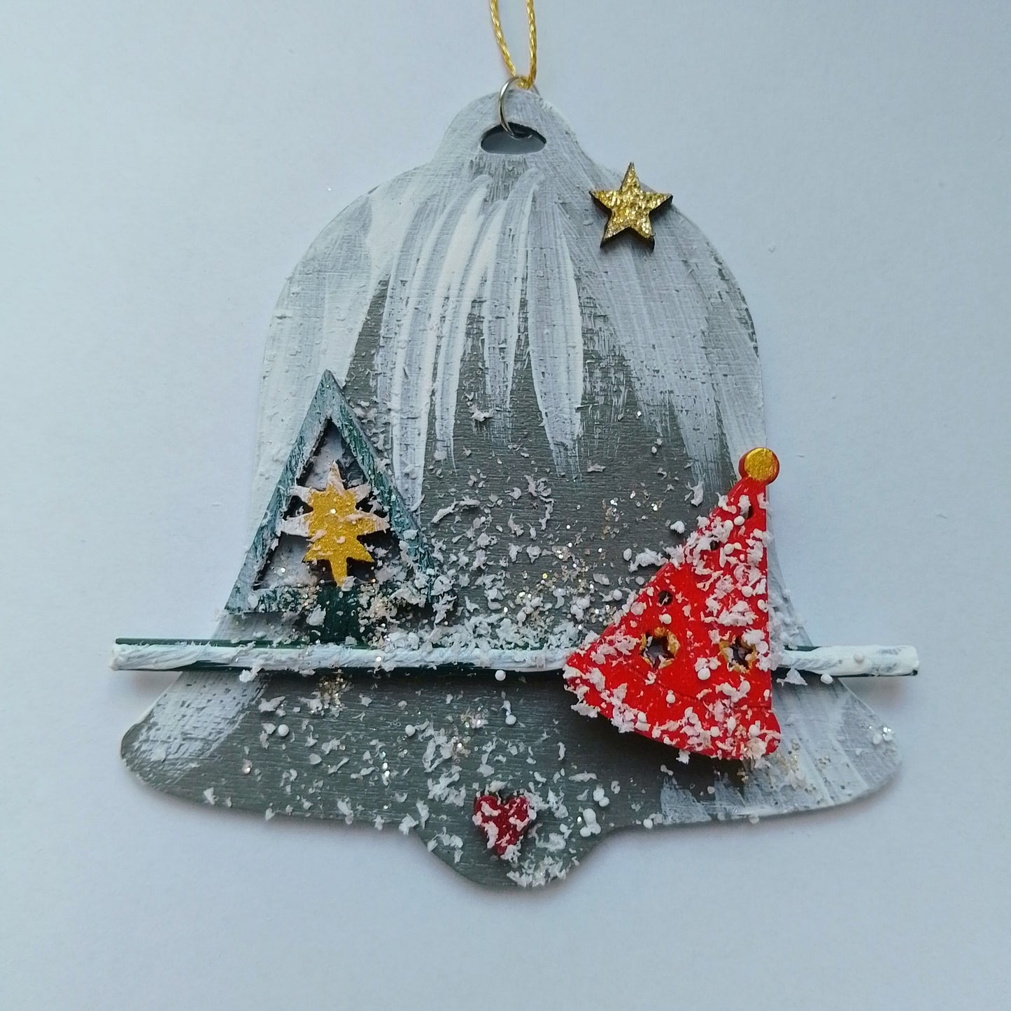Weihnachtsglocke mit Schneeeffekt