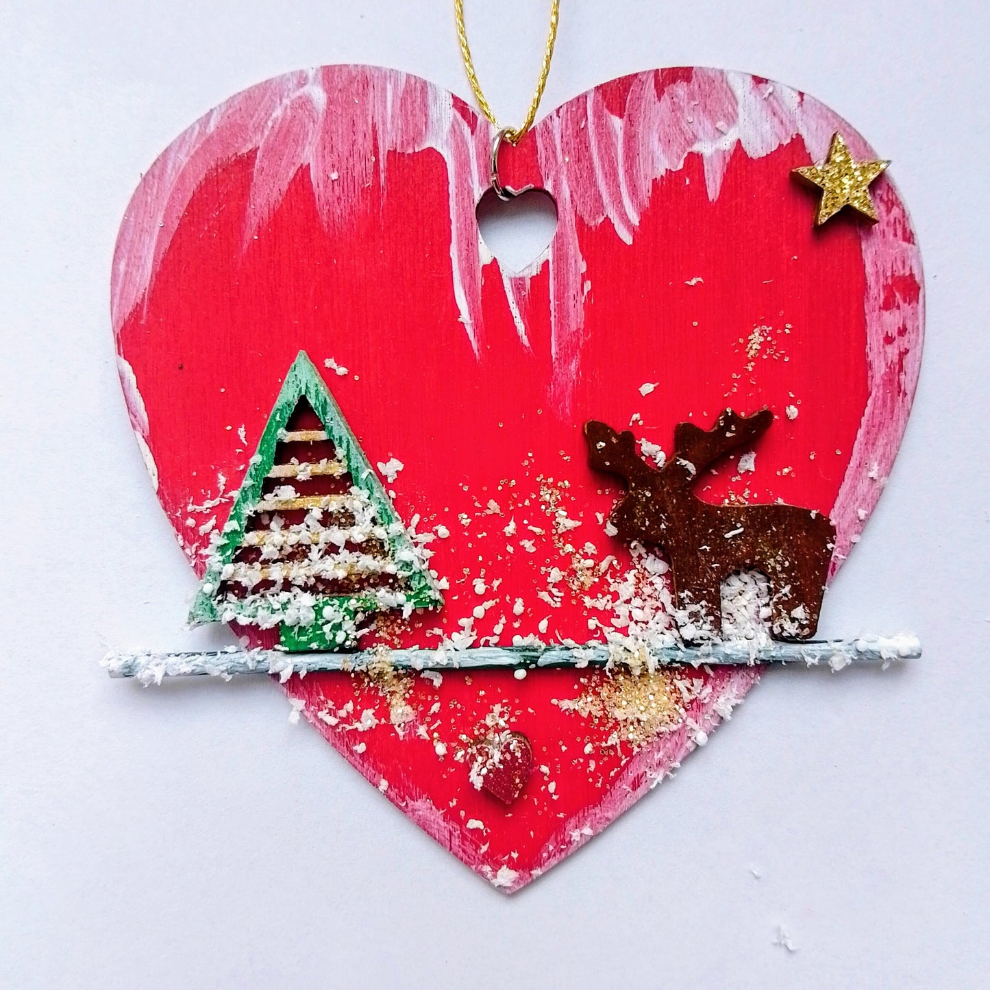 Rotes Weihnachtsherz