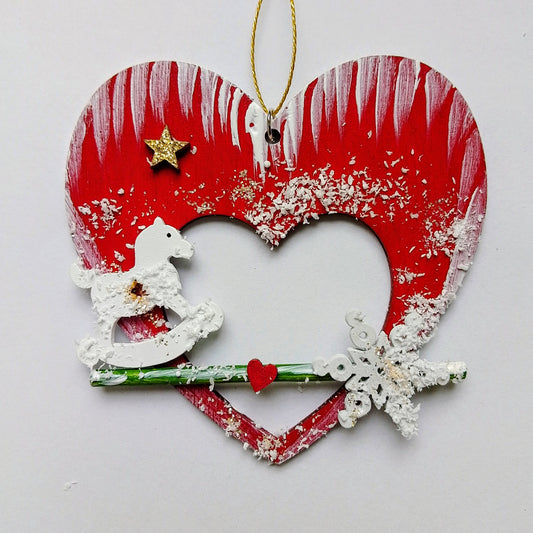 Weihnachtsherz mit kleinen Innen-Herz