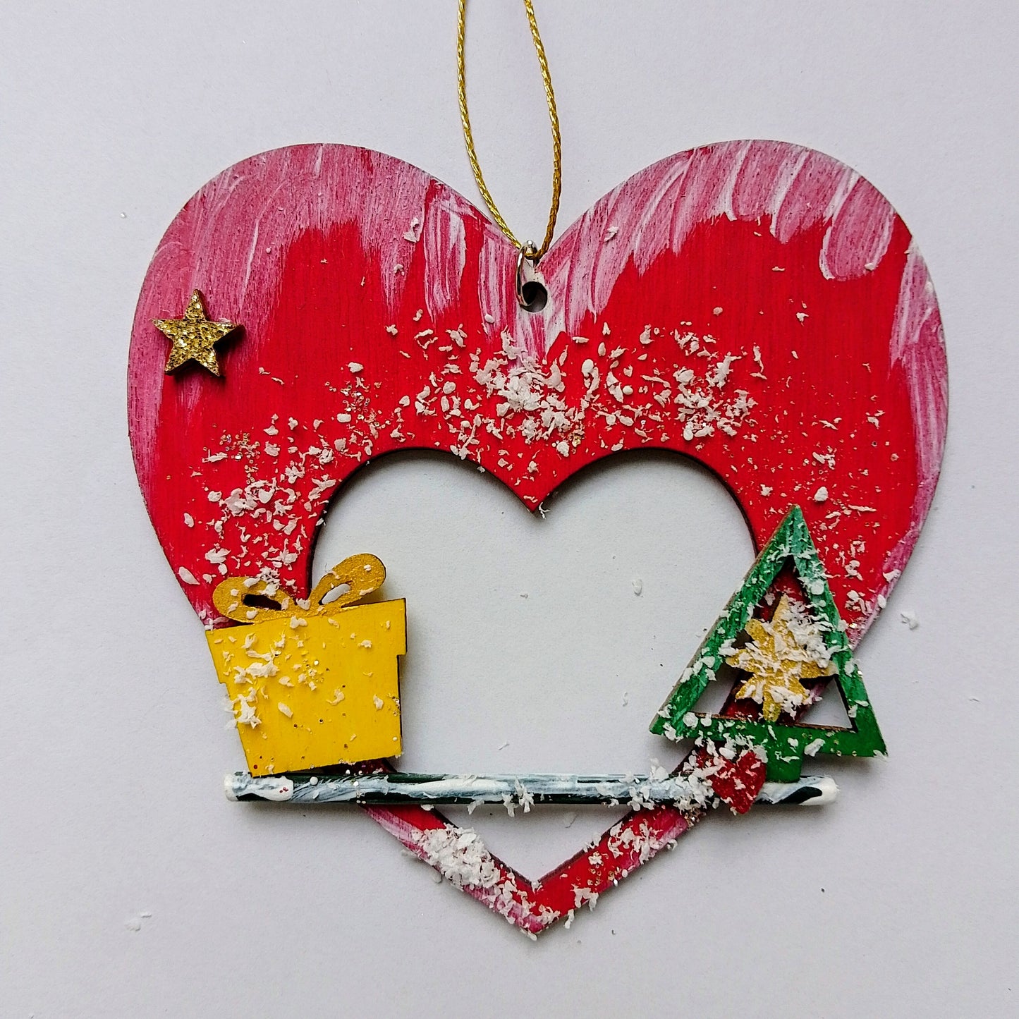 Weihnachtsherz mit kleinen Innen-Herz