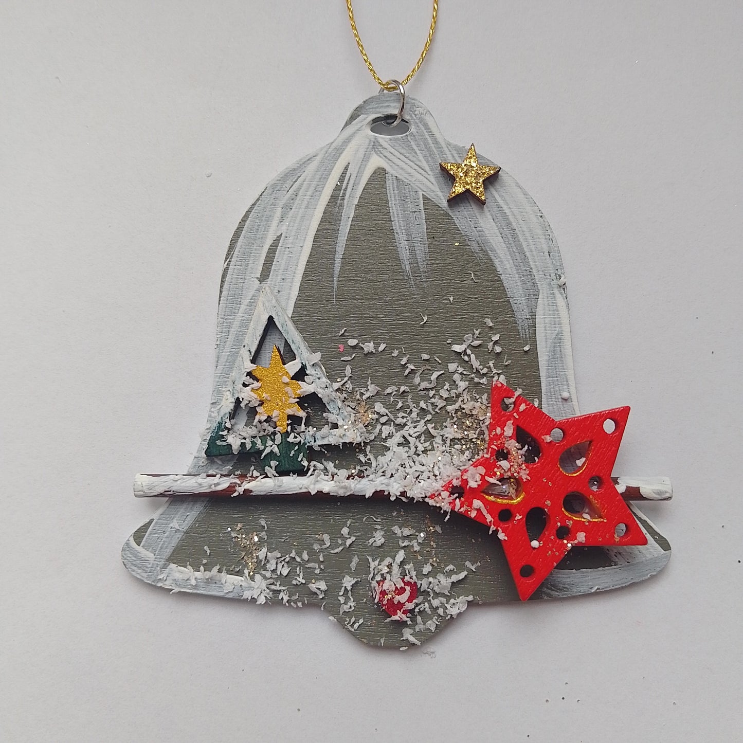 Weihnachtsglocke mit Schneeeffekt