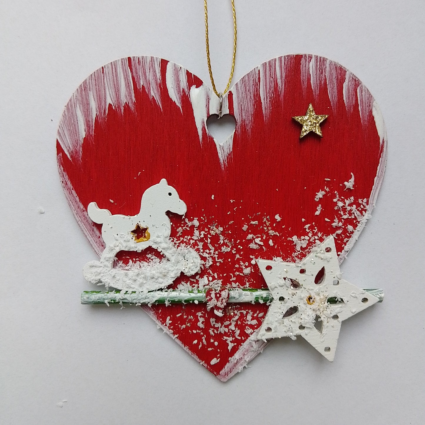 Rotes Weihnachtsherz