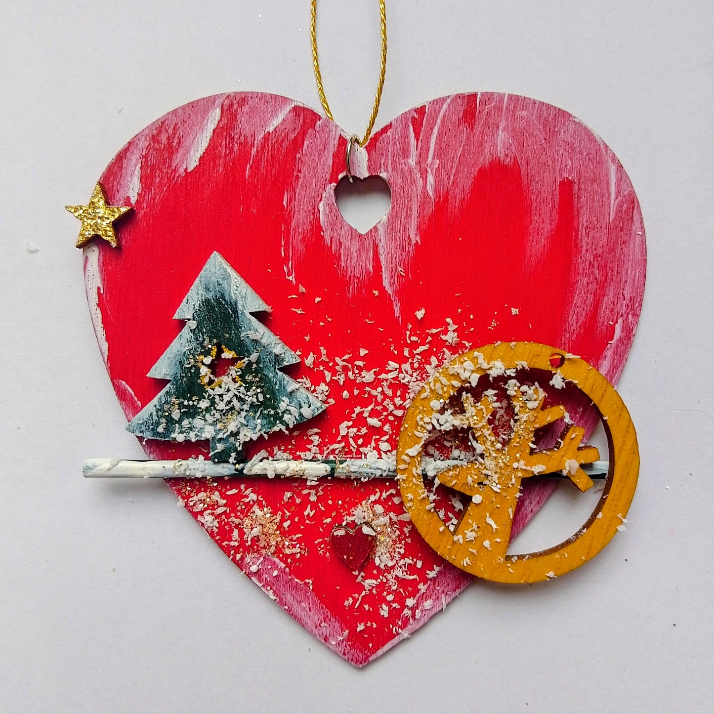 Rotes Weihnachtsherz