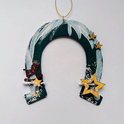 Hufeisen mit Weihnachtsmotiven