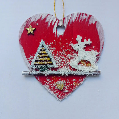 Rotes Weihnachtsherz