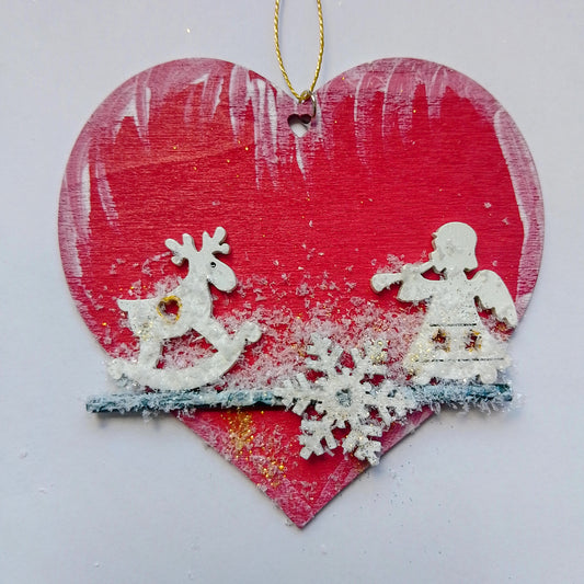 Herz mit Weihnachtsmotiven