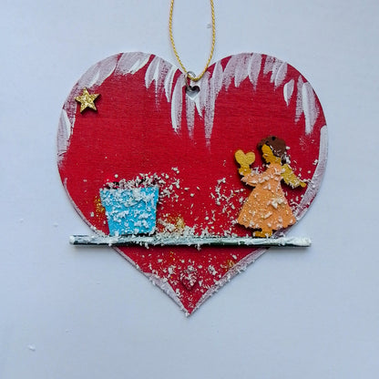 Herz mit Weihnachtsmotiven