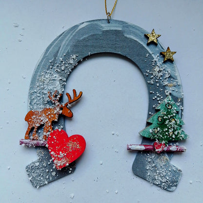 Hufeisen mit Weihnachtsmotiven