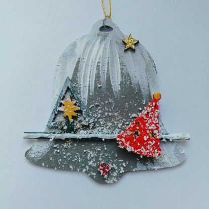 Weihnachtsglocke mit Schneeeffekt