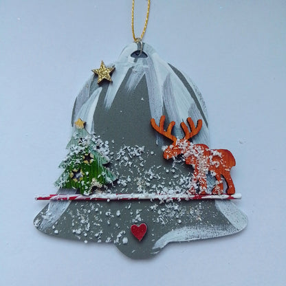 Weihnachtsglocke mit Schneeeffekt