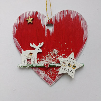 Rotes Weihnachtsherz