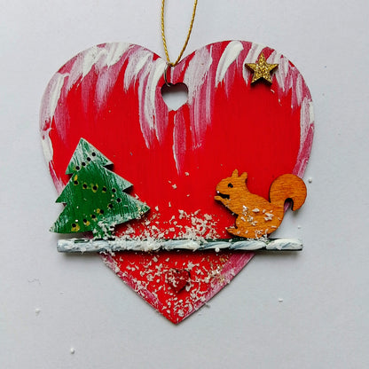 Rotes Weihnachtsherz